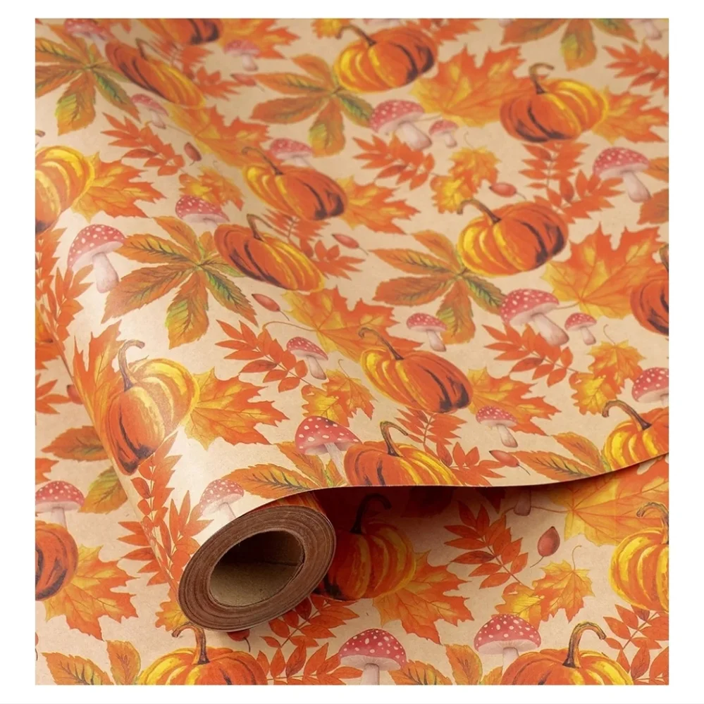 Nwt Autumn Harvest Wrapping Paper 17
